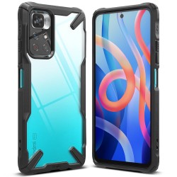 Θήκη Σιλικόνης Ringke Fusion X durable PC Case with TPU Bumper for Redmi Note 11T 5G / Poco M4 Pro 5G black (FX602E55)