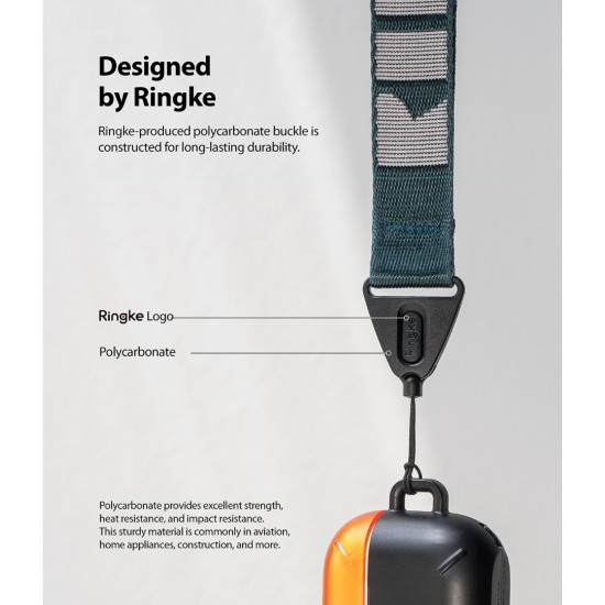 Λουράκι πολλαπλών χρήσεων Ringke Hand Strap Lettering Peacock Green (ST75805RS)