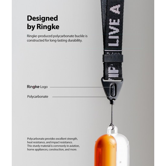 Λουράκι πολλαπλών χρήσεων Ringke Hand Strap Ticket Band 2 Balck (ST08257RS)