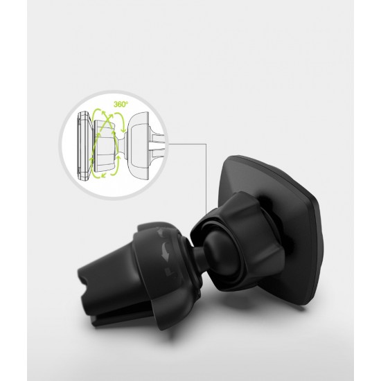 Βάση Στήριξης Αυτοκινήτου Ringke Power Clip Car Mount Black (Air Vent type) (ACCM0003)