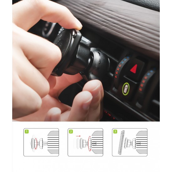 Βάση Στήριξης Αυτοκινήτου Ringke Power Clip Car Mount Black (Air Vent type) (ACCM0003)