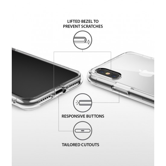 Θήκη Σιλικόνης Ringke Fusion TPU case with frame for iPhone X / XS Clear (FSAP0025) Θήκη Σιλικόνης Ringke Fusion TPU case with frame for iPhone X / XS Clear (FSAP0025)