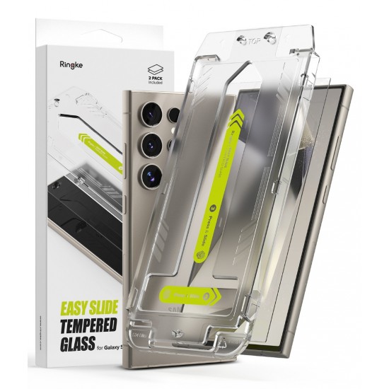 Γυαλί Προστασίας Ringke Easy Slide Tempered Glass Screen Protector for Samsung Galaxy S24 Ultra (2 Τεμάχια) (G4as816)