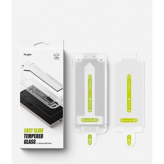 Γυαλί Προστασίας Ringke Easy Slide Tempered Glass Screen Protector for Samsung Galaxy S24 Ultra (2 Τεμάχια) (G4as816)
