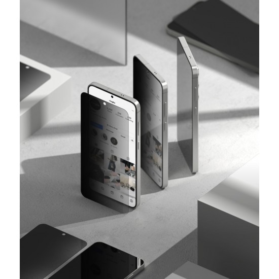 Γυαλί Προστασίας Ringke Easy Slide Privacy Tempered Glass Screen Protector for Samsung  Galaxy S25 Plus / S24 Plus (2 Τεμάχια) (G4as1002)
