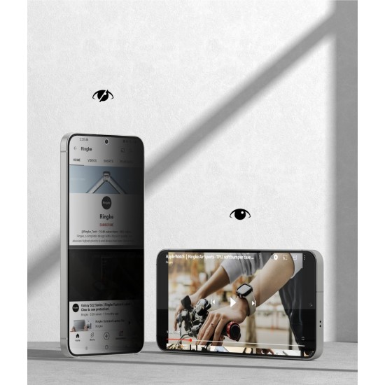 Γυαλί Προστασίας Ringke Easy Slide Privacy Tempered Glass Screen Protector for Samsung  Galaxy S25 Plus / S24 Plus (2 Τεμάχια) (G4as1002)