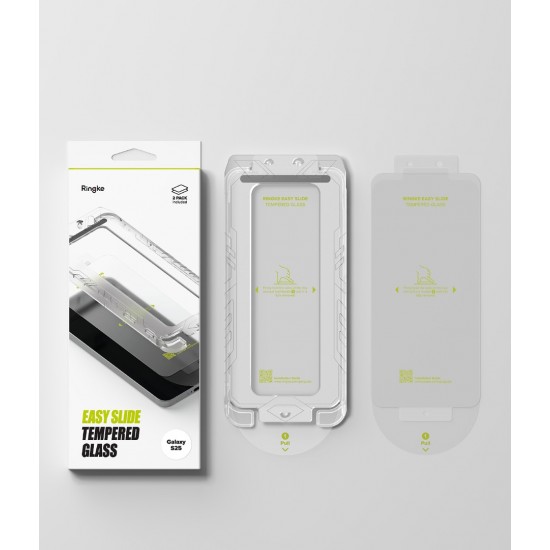 Γυαλί Προστασίας Ringke Easy Slide Tempered Glass Screen Protector for Samsung Galaxy S25 / S24 (2 Τεμάχια) (G4as999)