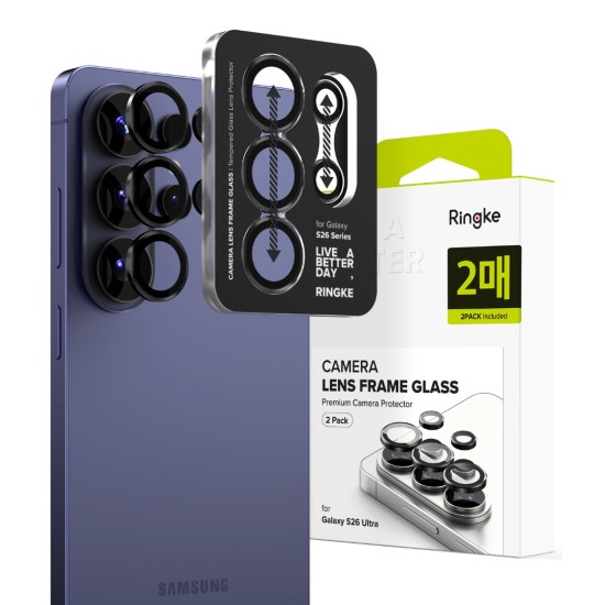 Γυαλί Προστασίας Κάμερας Ringke Camera Lens Frame Glass (2 Τεμάχια) for Galaxy S26 Ultra (CLF1G1233) Black Γυαλί Προστασίας Κάμερας Ringke Camera Lens Frame Glass (2 Τεμάχια) for Galaxy S26 Ultra (CLF1G1233) Black
