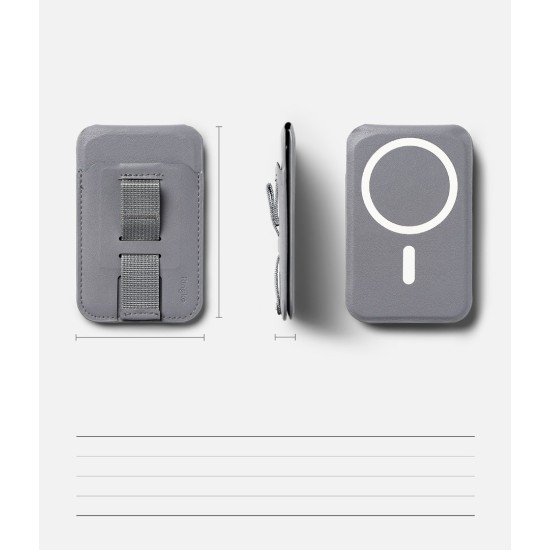 MagSafe Wallet 3in1 – Κάρτες , Βάση & Κράτημα RInge LIght Gray (CH813S01RS) MagSafe Wallet 3in1 – Κάρτες , Βάση & Κράτημα RInge LIght Gray (CH813S01RS)