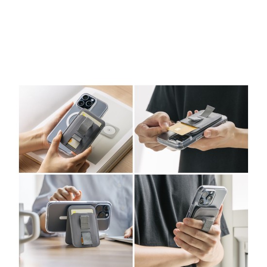 MagSafe Wallet 3in1 – Κάρτες , Βάση & Κράτημα RInge LIght Gray (CH813S01RS) MagSafe Wallet 3in1 – Κάρτες , Βάση & Κράτημα RInge LIght Gray (CH813S01RS)