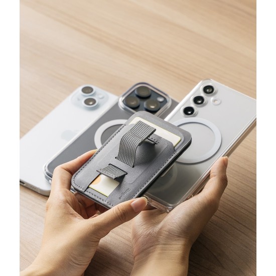MagSafe Wallet 3in1 – Κάρτες , Βάση & Κράτημα RInge LIght Gray (CH813S01RS) MagSafe Wallet 3in1 – Κάρτες , Βάση & Κράτημα RInge LIght Gray (CH813S01RS)
