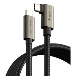 Καλώδιο Ringke Fast Charging 90 Degree Cable USB 3.2 Gen 2x2 USB-C 2m Black (CB1024S02RS)