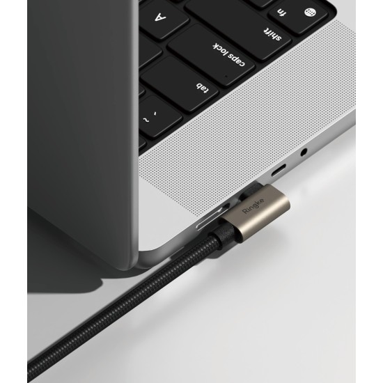 Καλώδιο Ringke Fast Charging 90 Degree Cable USB 3.2 Gen 2x2 USB-C 2m Black (CB1024S02RS) Καλώδιο Ringke Fast Charging 90 Degree Cable USB 3.2 Gen 2x2 USB-C 2m Black (CB1024S02RS)