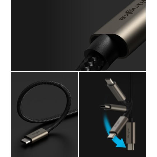 Καλώδιο Ringke Fast Charging 90 Degree Cable USB 3.2 Gen 2x2 USB-C 2m Black (CB1024S02RS) Καλώδιο Ringke Fast Charging 90 Degree Cable USB 3.2 Gen 2x2 USB-C 2m Black (CB1024S02RS)