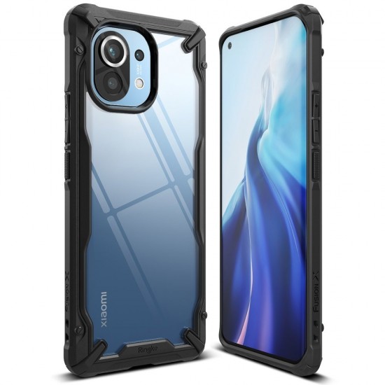 Θήκη Σιλικόνης Ringke Fusion X durable PC Case with TPU Bumper for Xiaomi Mi 11 black (FXXI0030)