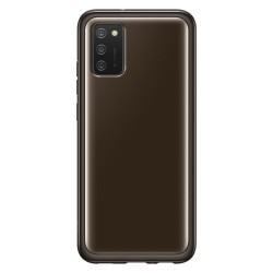 Θήκη Σιλικόνης Samsung Soft Clear Cover durable cover with gel frame and reinforced back Samsung Galaxy A02s EU black (EF-QA026TBEGEU), Black
