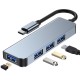 Tech-Protect V1-HUB Adapter 4IN1 Grey