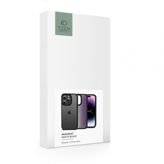 Θήκη Σιλικόνης Tech-Protect MagMat Apple iPhone 15 Pro Matte Black