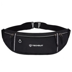 Θήκη Techsuit - Waist Bag (CWB3) - with Belt for Recreational Activity, Fitness  (Until 6.5")  - Black