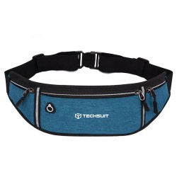 Θήκη Techsuit - Waist Bag (CWB3) - with Belt for Recreational Activity, Fitness  (Until 6.5")  - Blue