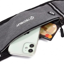 Θήκη Techsuit - Waist Bag (CWB3) - with Belt for Recreational Activity, Fitness  (Until 6.5")  - Black