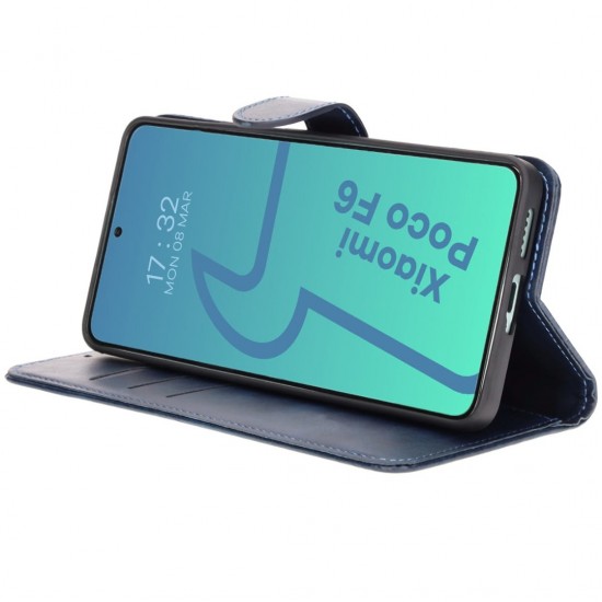 Θήκη Βιβλίο Bizon Case Pocket Xiaomi Poco F6 navy blue Θήκη Βιβλίο Bizon Case Pocket Xiaomi Poco F6 navy blue