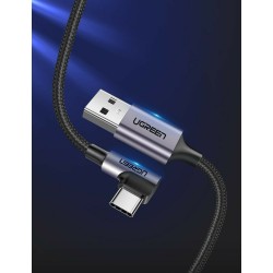 Καλώδιο Ugreen USB-C to USB-A Cable right-angled 2m Grey