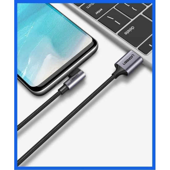 Καλώδιο Ugreen USB-C to USB-A Cable right-angled 2m Grey