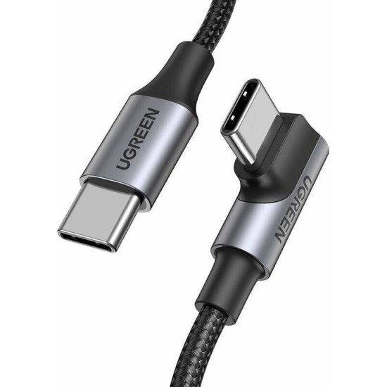 Ugreen USB-C to USB-C Cable right-angled 100W 1m Black Ugreen USB-C to USB-C Cable right-angled 100W 1m Black