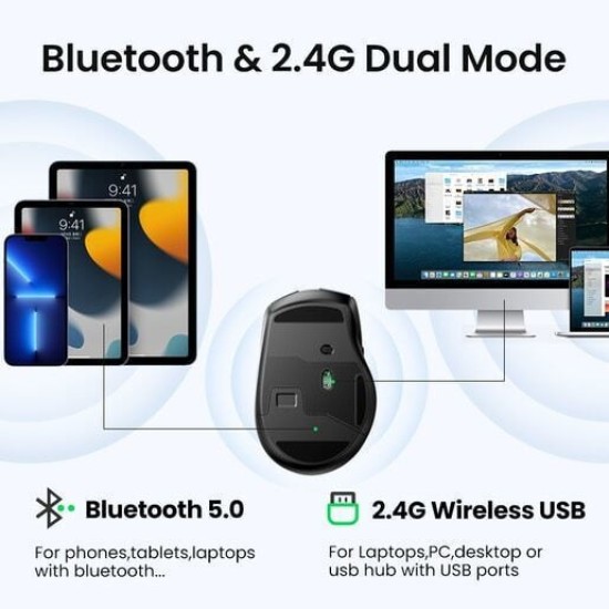 Ποντίκι Wireless Mouse UGREEN MU006 4000DPI Black Ποντίκι Wireless Mouse UGREEN MU006 4000DPI Black
