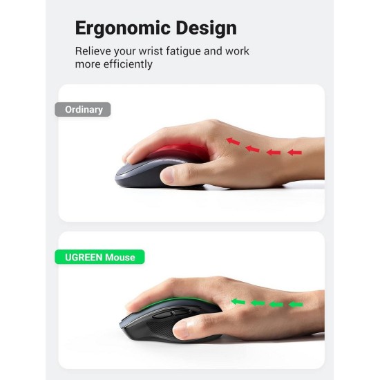 Ποντίκι Wireless Mouse UGREEN MU006 4000DPI Black Ποντίκι Wireless Mouse UGREEN MU006 4000DPI Black