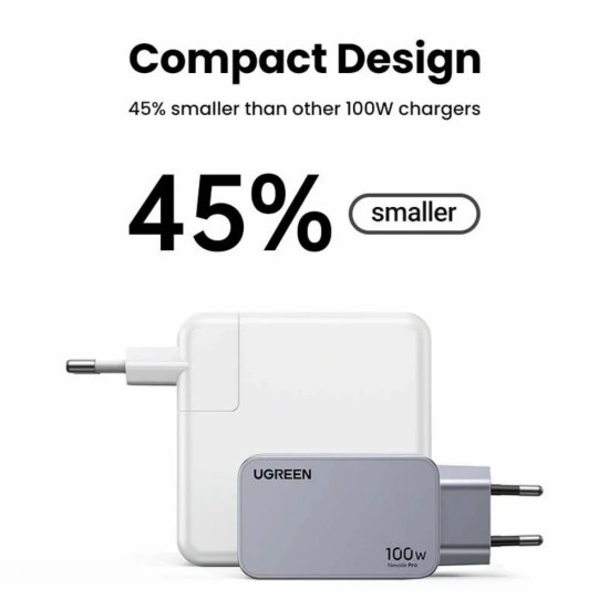Φορτιστής Wall Charger UGREEN X757 Nexode Pro 100W 3A 1 x USB-A - 2 x USB-C with USB-C Cable Grey Φορτιστής Wall Charger UGREEN X757 Nexode Pro 100W 3A 1 x USB-A - 2 x USB-C with USB-C Cable Grey