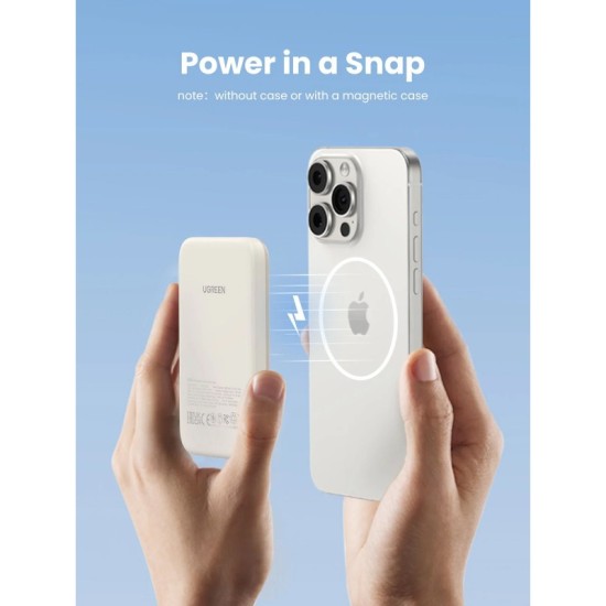 Powerbank UGREEN PB560 5000mAh 15W PD + QI Beige Powerbank UGREEN PB560 5000mAh 15W PD + QI Beige