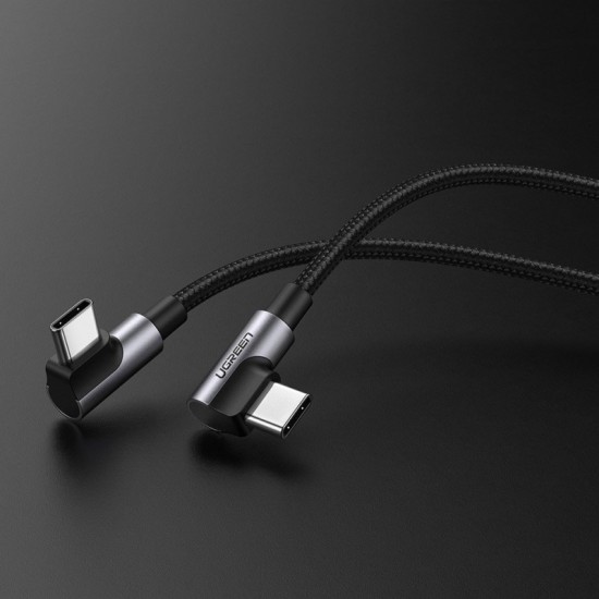 Καλώδιο Ugreen Elbow cable USB-C to USB-C Angled QC 3.0 PD 3A 60W 1m (Black)
