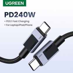 Καλώδιο Ugreen Type C to Type C Cable L513 240W 1M 5A Black Καλώδιο Ugreen Type C to Type C Cable L513 240W 1M 5A Black