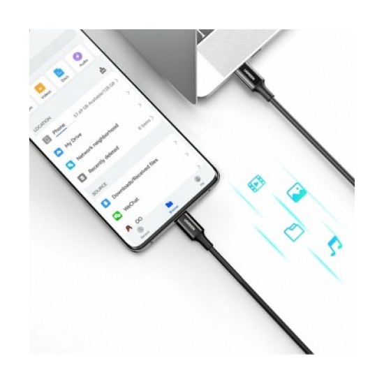 Καλώδιο Ugreen USB-C to USB-C Cable UGREEN US300 (80371) 100W 5A 1m Black Καλώδιο Ugreen USB-C to USB-C Cable UGREEN US300 (80371) 100W 5A 1m Black