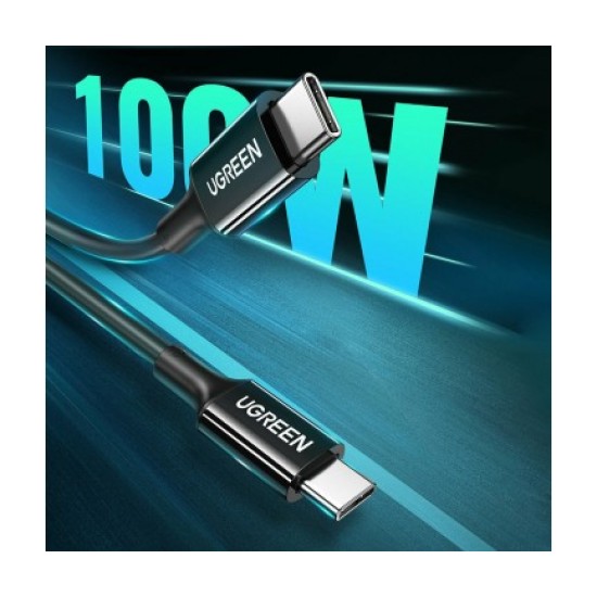 Καλώδιο Ugreen USB-C to USB-C Cable UGREEN US300 (80371) 100W 5A 1m Black Καλώδιο Ugreen USB-C to USB-C Cable UGREEN US300 (80371) 100W 5A 1m Black