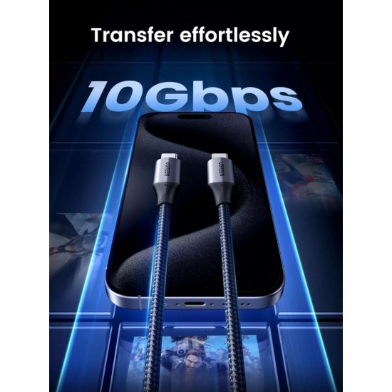 Καλώδιο UGREEN USB-C 3.2 Gen 2 240W PD 4K Video Display 10Gbps 1m Black