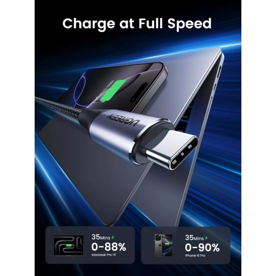 Καλώδιο UGREEN USB-C 3.2 Gen 2 240W PD 4K Video Display 10Gbps 1m Black