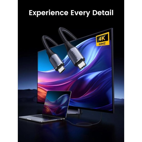 Καλώδιο UGREEN USB-C 3.2 Gen 2 240W PD 4K Video Display 10Gbps 1m Black