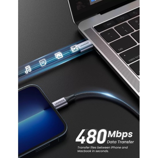 Καλώδιο USB-C to Lightning Cable UGREEN US304 20W 3A 1m Black Καλώδιο USB-C to Lightning Cable UGREEN US304 20W 3A 1m Black