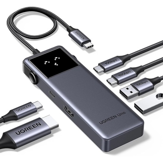 UGREEN Uno 6-in-1 Docking Hub USB-C με 4K HDMI, PD 100W & USB 3.2 Gra UGREEN Uno 6-in-1 Docking Hub USB-C με 4K HDMI, PD 100W & USB 3.2 Gra