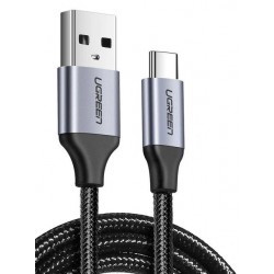 Καλώδιο Nickel-plated USB-C cable QC3.0 UGREEN 0.25m with aluminium plug (Black) Καλώδιο Nickel-plated USB-C cable QC3.0 UGREEN 0.25m with aluminium plug (Black)