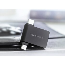 Προσαρμογέας UGREEN 2in1 Adapter OTG USB-A 3.0 to USB-C and micro-USB (black) Προσαρμογέας UGREEN 2in1 Adapter OTG USB-A 3.0 to USB-C and micro-USB (black)