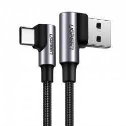 Καλώδιο Ugreen USB - USB Typ C angled cable Quick Charge 3.0 QC3.0 3 A 0,5 m gray 
