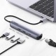 Ugreen USB-C Hub  CM418 (10919)  2 x USB-A 3.0 - 1 x USB-C - 1 x HDMI - 1 x RJ45 Grey