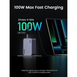 Φορτιστής Wall Charger UGREEN X757 Nexode Pro 100W 3A 1 x USB-A - 2 x USB-C with USB-C Cable Grey Φορτιστής Wall Charger UGREEN X757 Nexode Pro 100W 3A 1 x USB-A - 2 x USB-C with USB-C Cable Grey