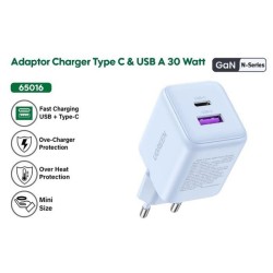 Φορτιστής Wall Charger UGREEN X516 30W 3A 1 x USB-A - 1 x USB-C White