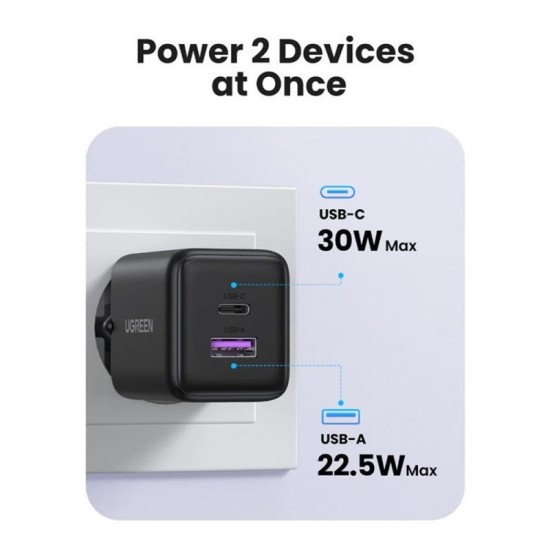 Φορτιστής Wall Charger UGREEN X516 30W 3A 1 x USB-A - 1 x USB-C White