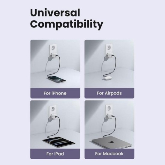 Φορτιστής Wall Charger UGREEN X516 30W 3A 1 x USB-A - 1 x USB-C White